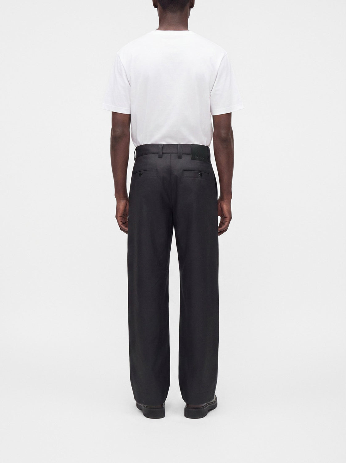 Rains Pantalone Unisex Heavy Woven Pants Wide Nero