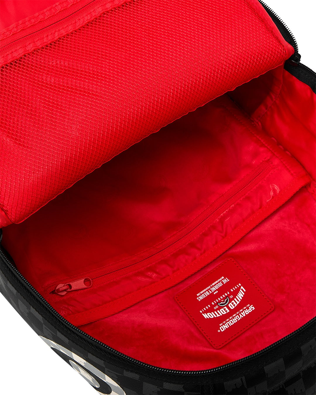 Sprayground Zaino Black and white drip check shark Nero