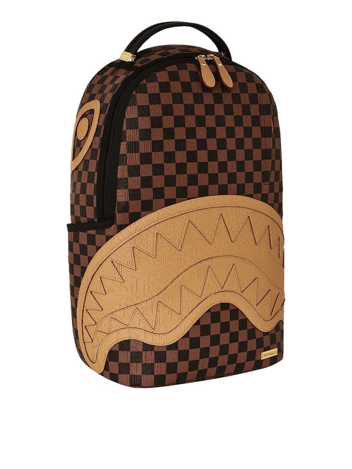Zaino Embossed check brown Marrone