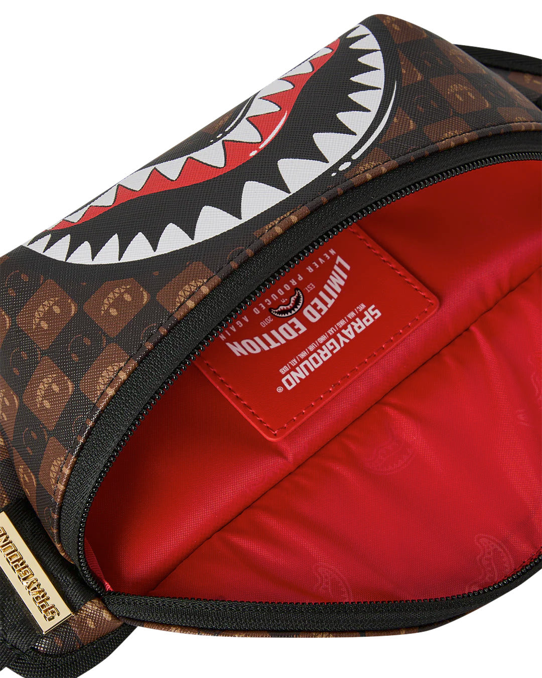 Sprayground Marsupio Sharks in Paris wtf bubble brown Nero