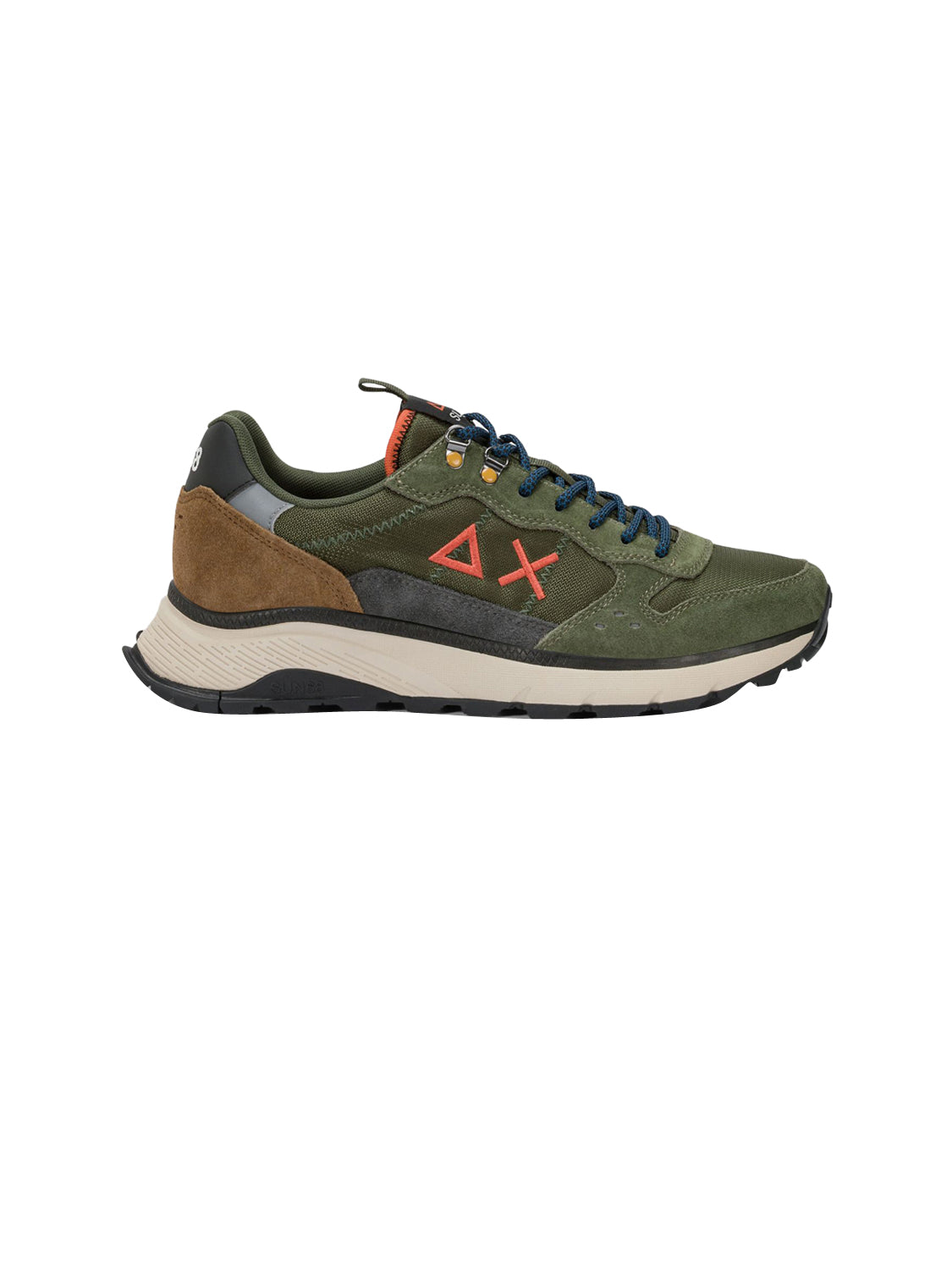 Sun68 Sneakers Uomo Fire & Camping Militare scuro