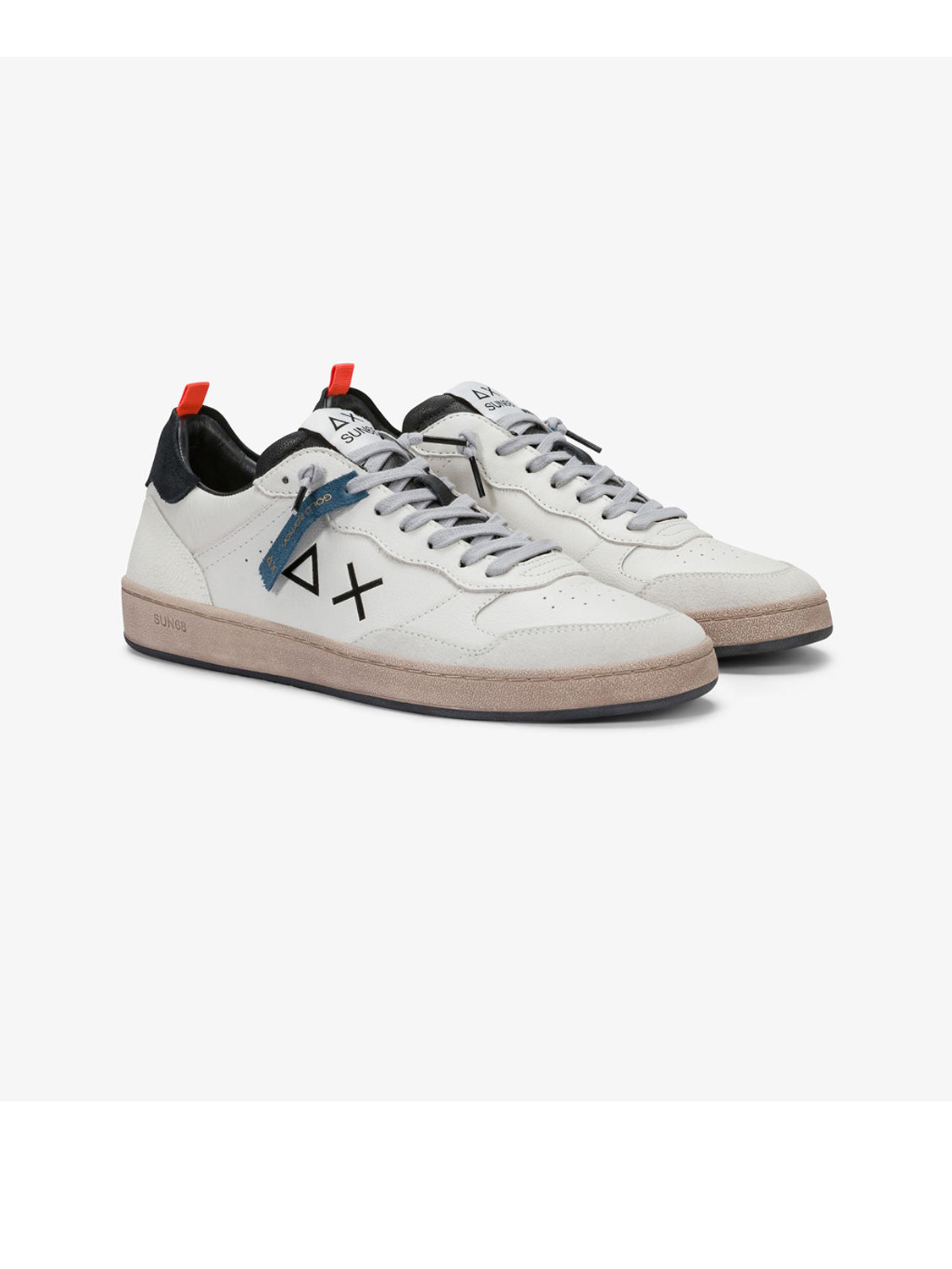 Sun68 Sneakers Uomo Urban Basket Bianco Panna