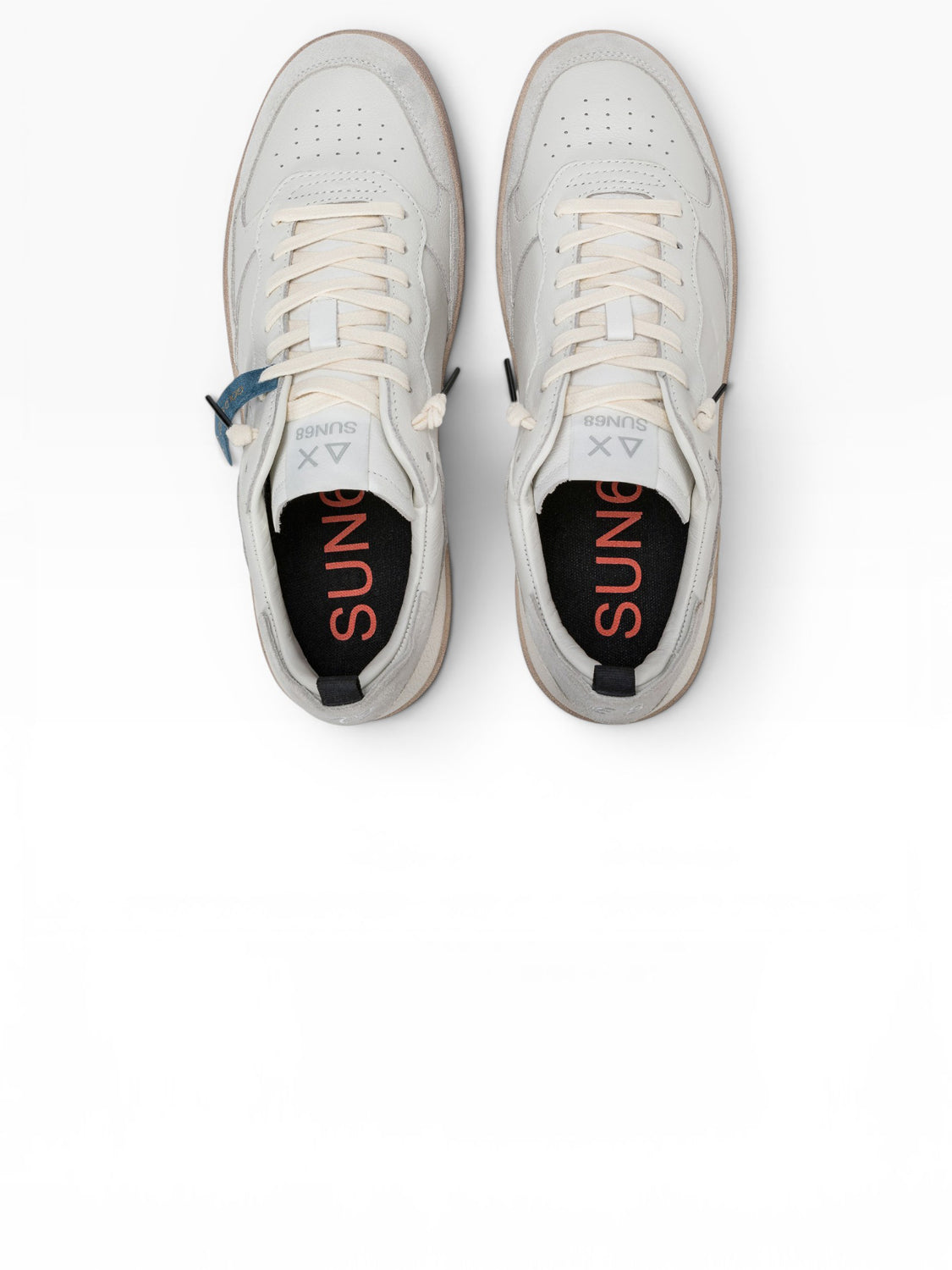Sun68 Sneakers Uomo Urban Basket Bianco panna