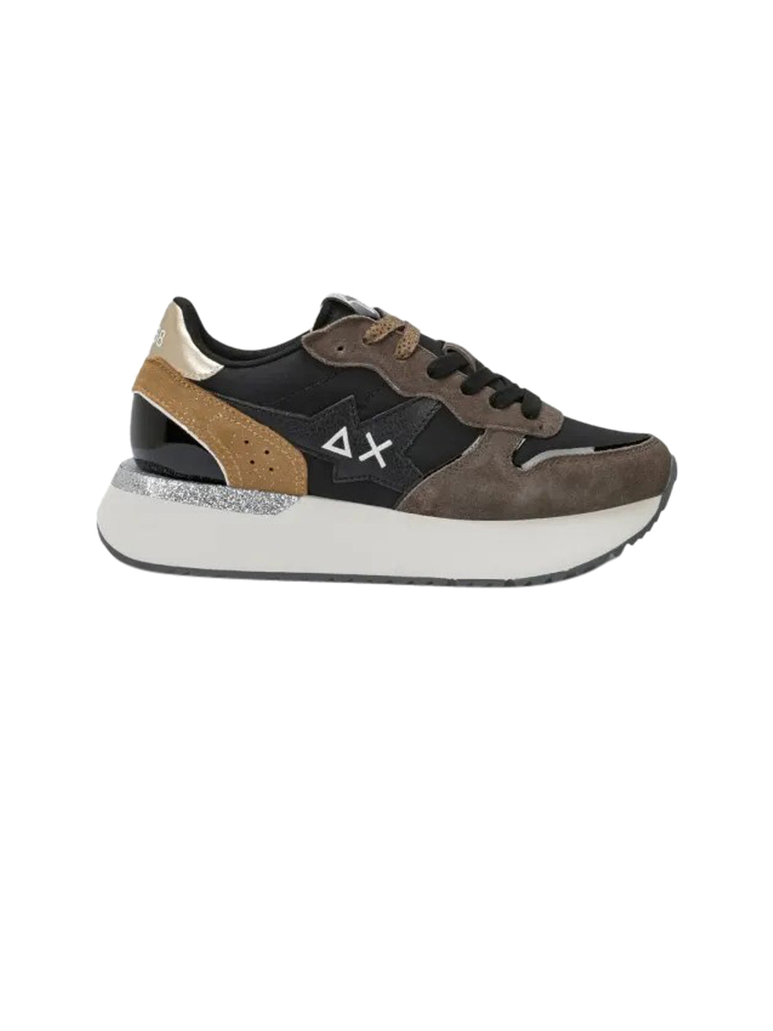Sun68 Sneakers Donna Big Stargirl Mix Mat Nero