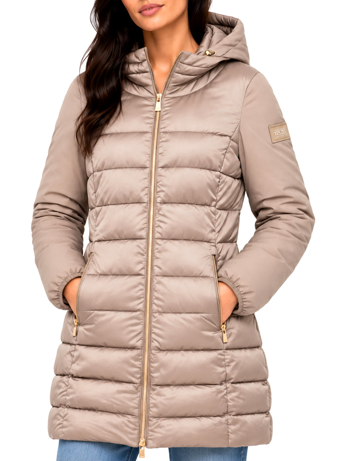 YES ZEE Cappotto Donna Beige