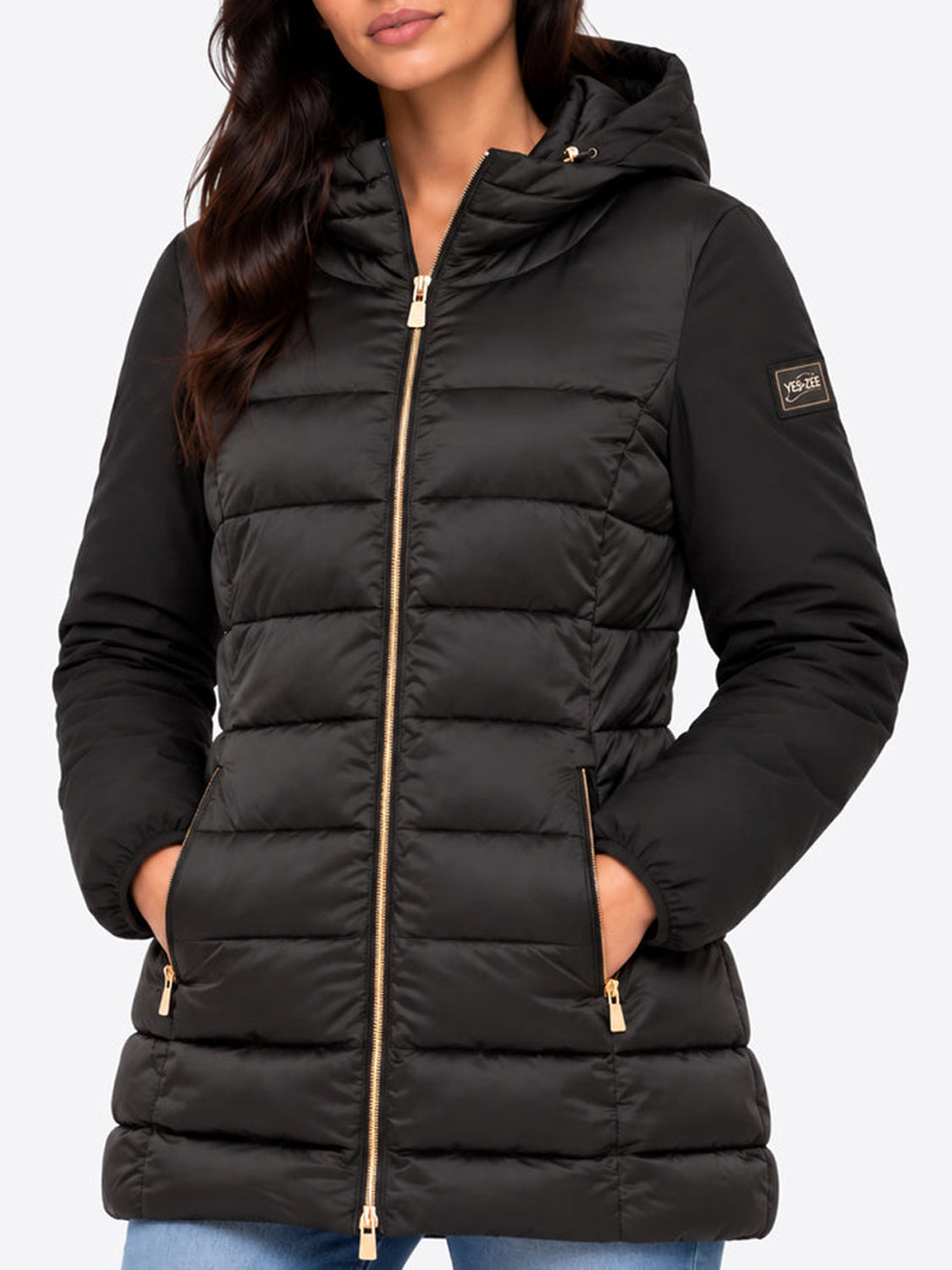 YES ZEE Cappotto Donna Nero