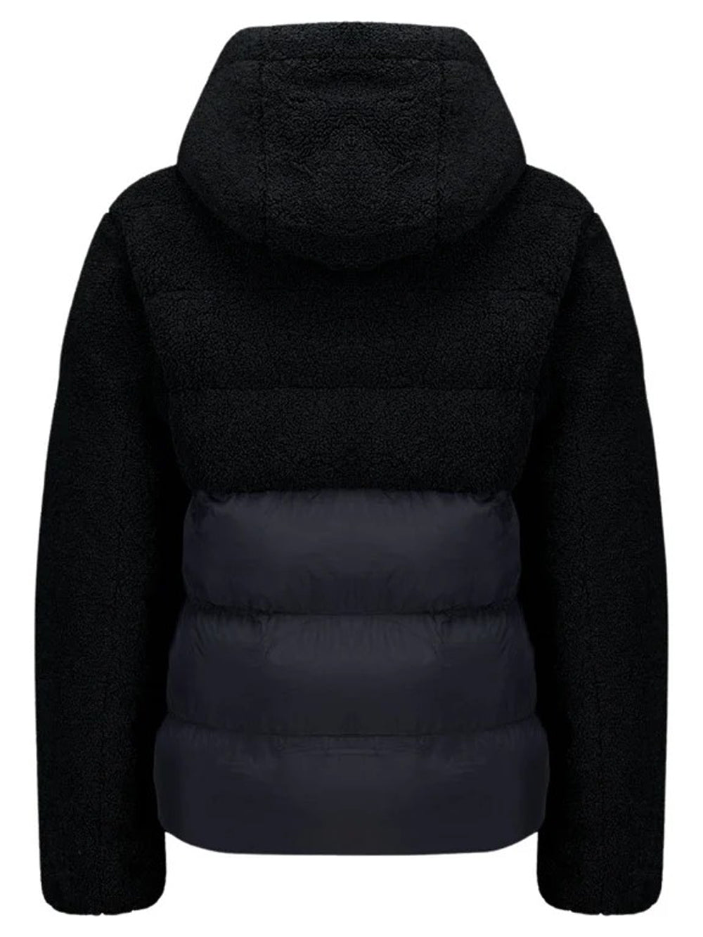 Piumino Donna Hybrid Teddy Jacket With Hoodie Nero