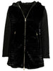 Ciesse Piumini Piumino Donna Eco Reversible Fur Long Hoody Jkt W/L Nero