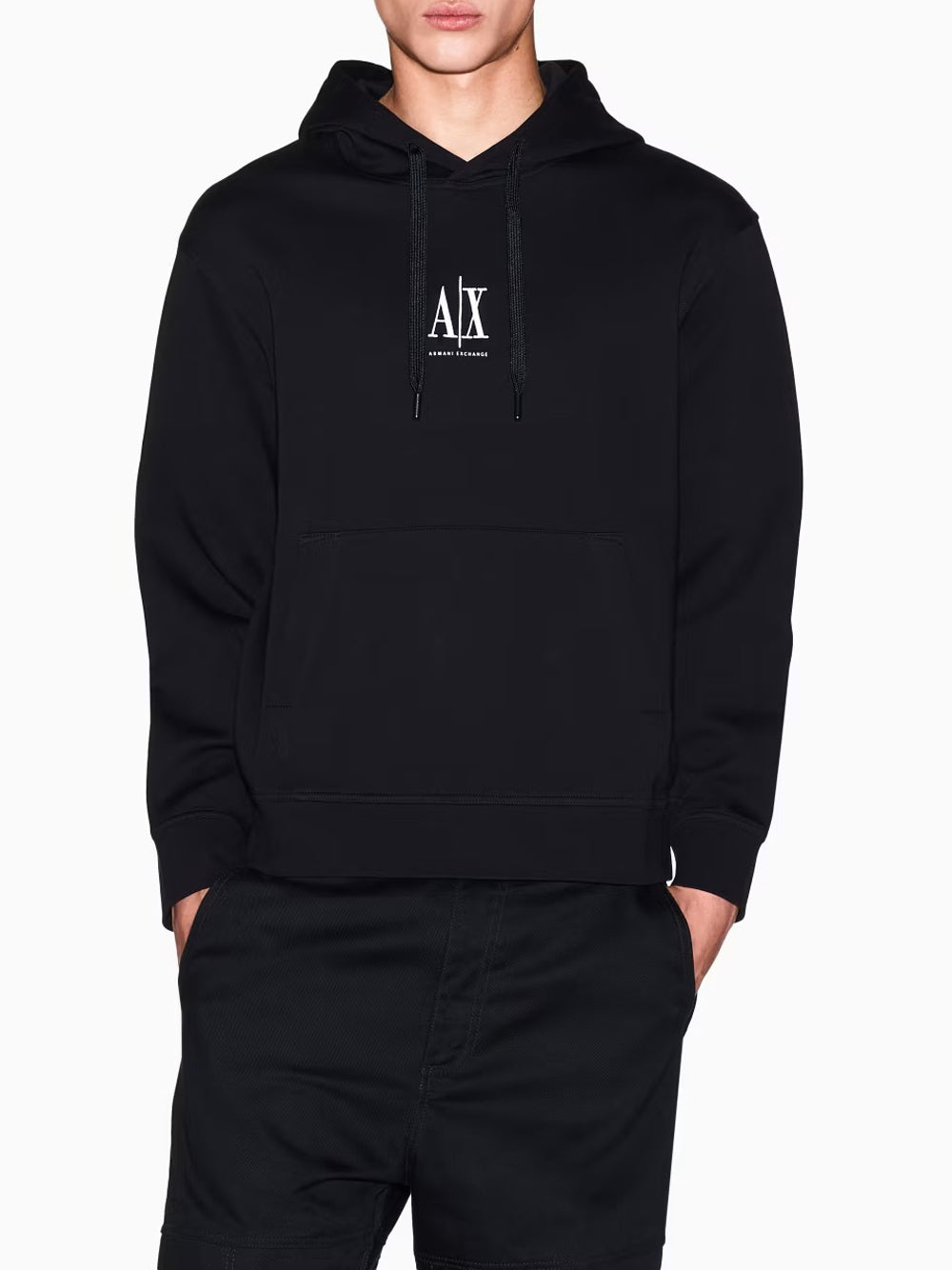 Armani Exchange Felpa Cappuccio Uomo XM000369 Nero