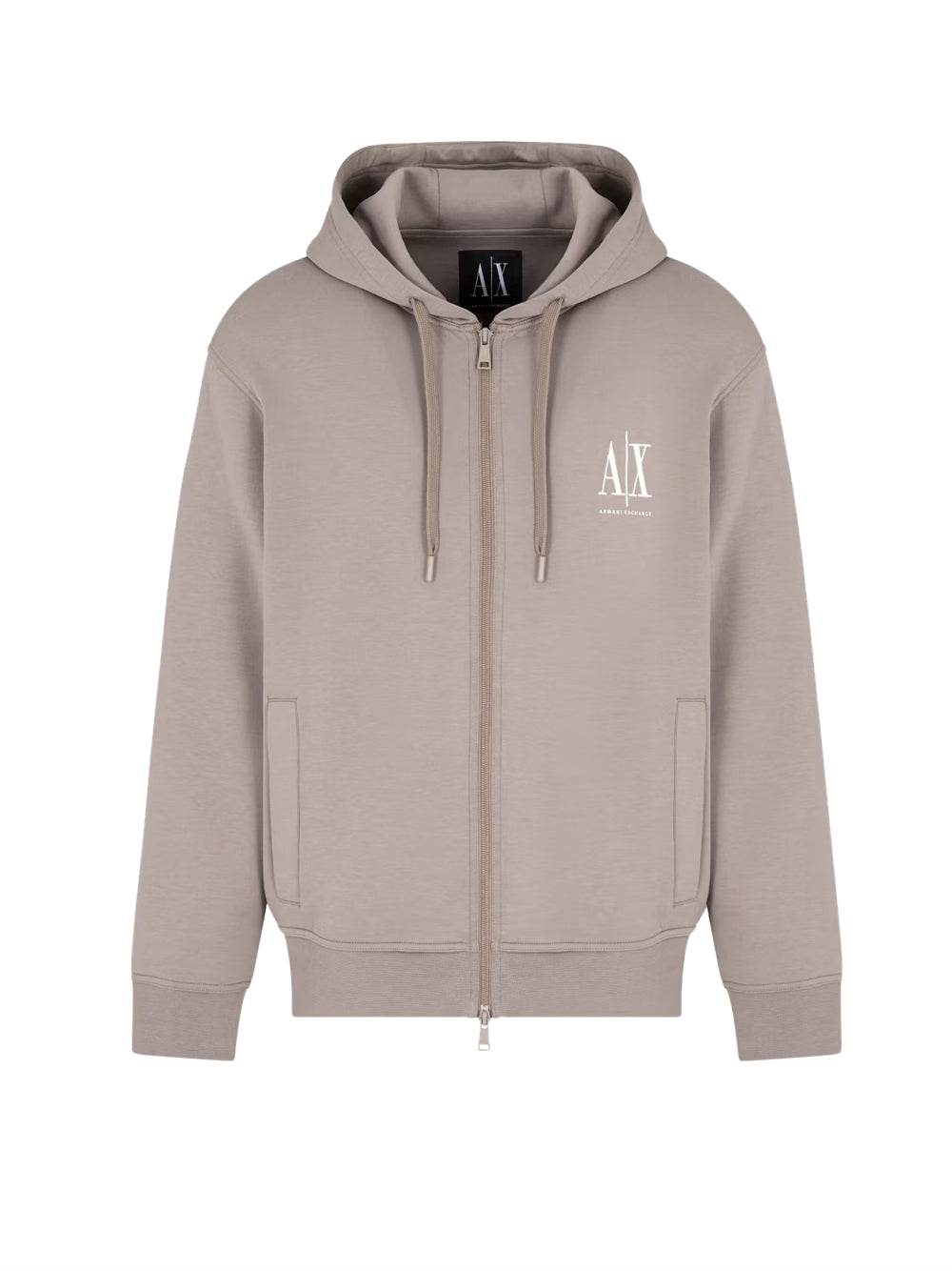 Armani Exchange Felpa con Zip Uomo XM000371 Beige