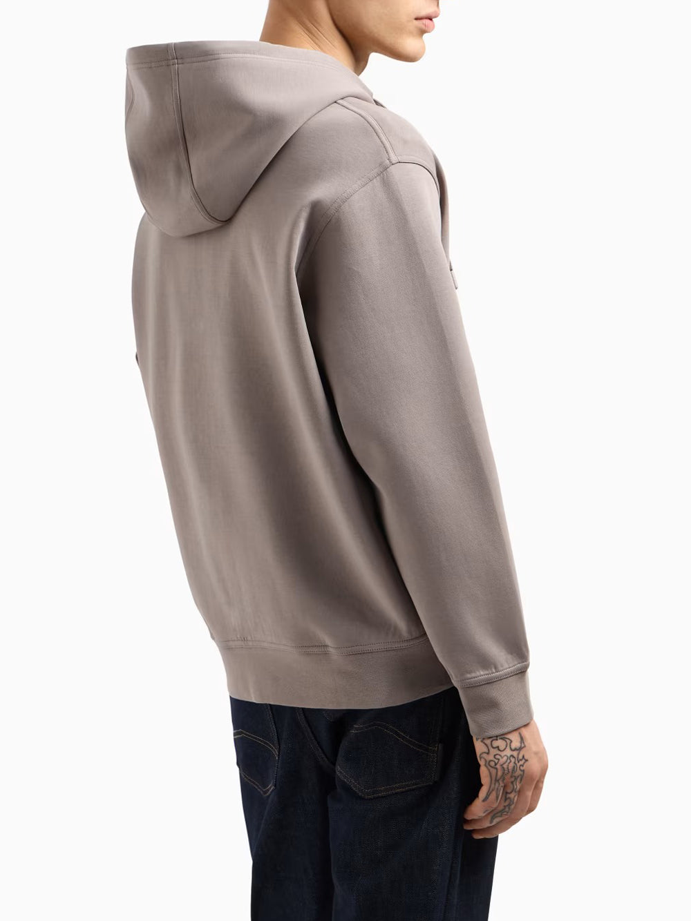 Armani Exchange Felpa con Zip Uomo XM000371 Beige