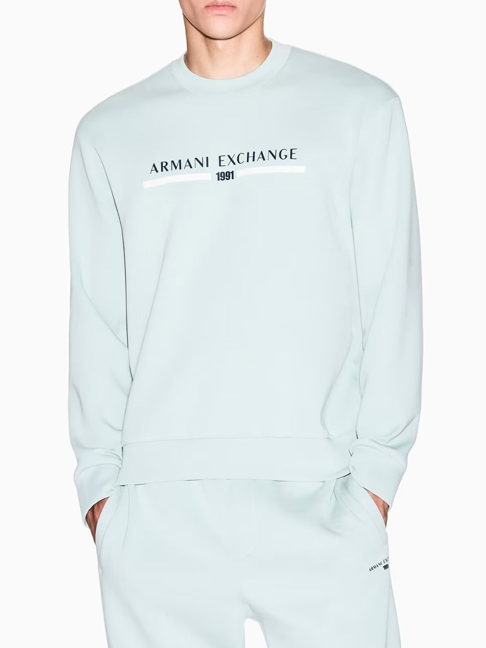 Armani Exchange Felpa Girocollo Uomo XM000982 Blu