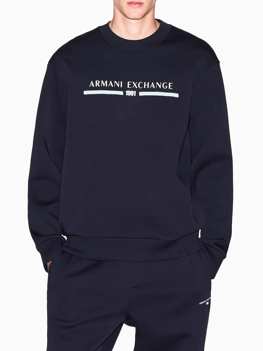 Armani Exchange Felpa Girocollo Uomo XM000982 Blu