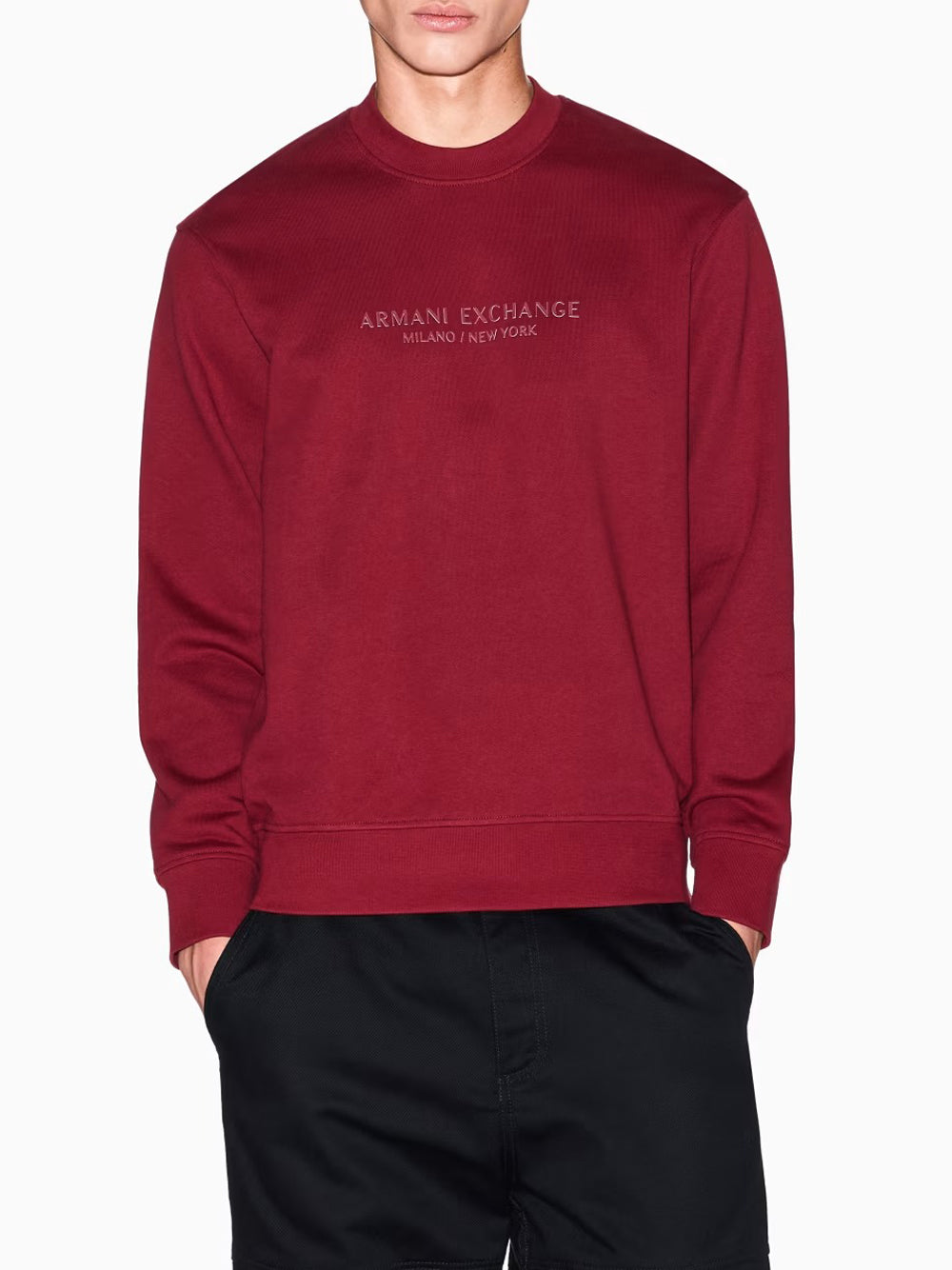 Armani Exchange Felpa Girocollo Uomo XM001284 Rosso