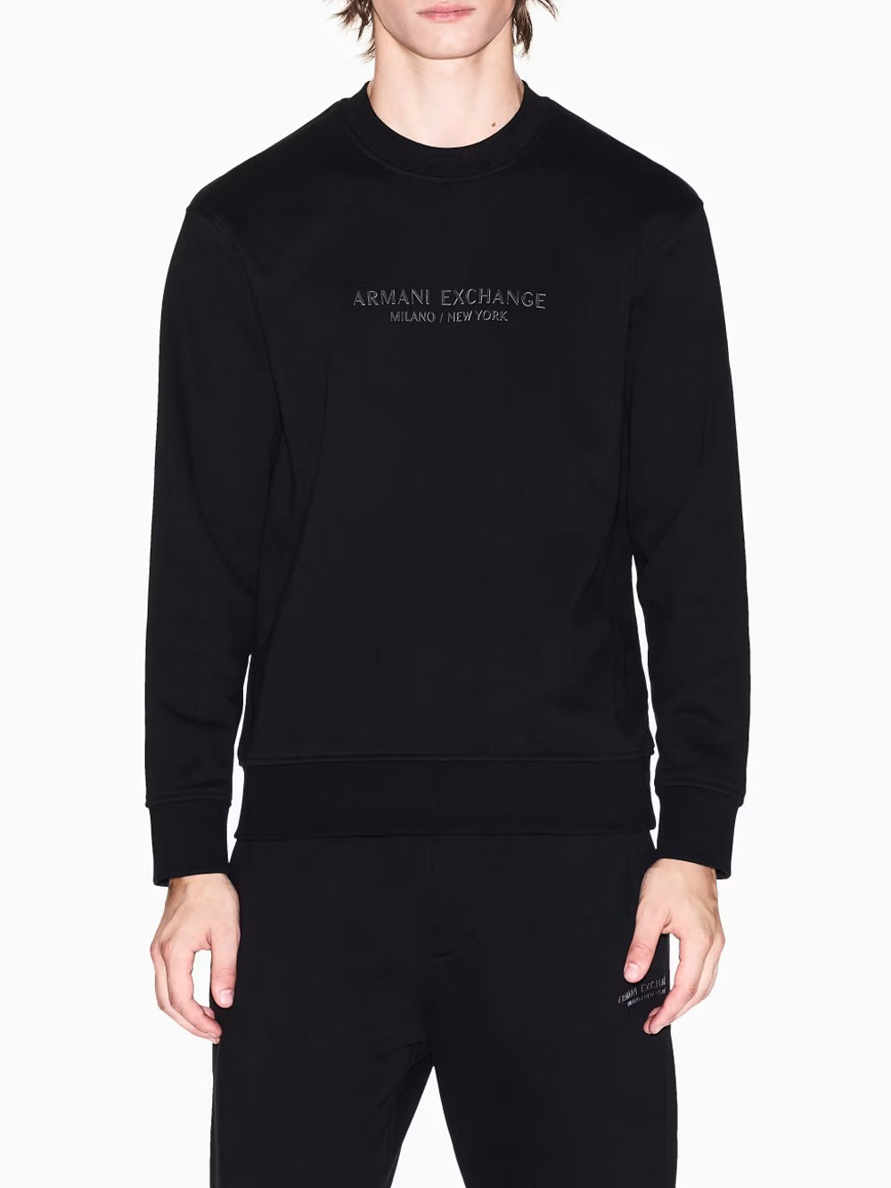 Armani Exchange Felpa Girocollo Uomo XM001284 Nero
