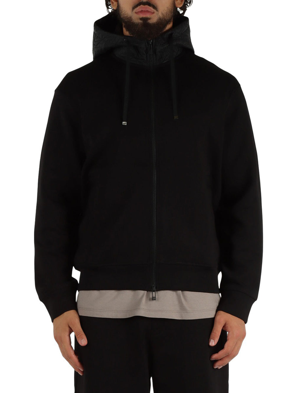 Felpa con Zip Uomo XM001891 Nero