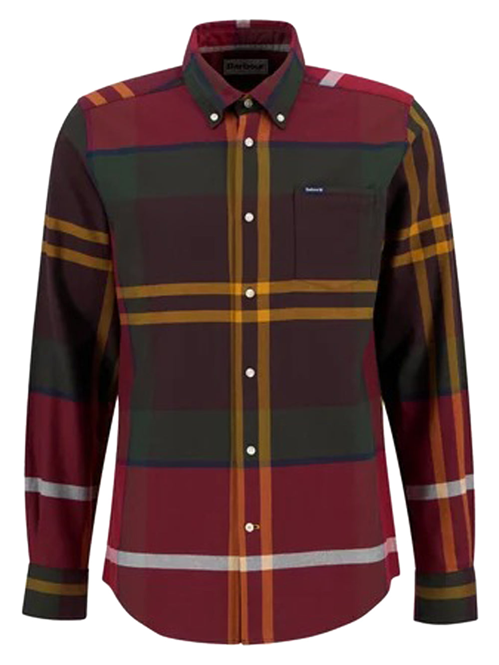 Camicia Casual Uomo Dunoon Bordeaux / verde