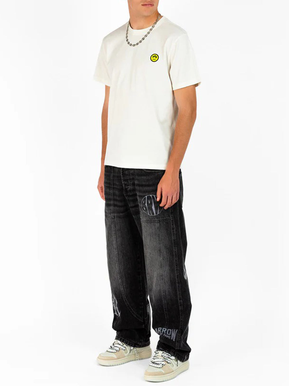 Barrow T-shirt Uomo F5BWUATH059 Bianco