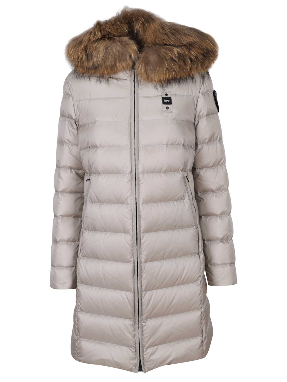 Blauer Impermeabile Donna Beige
