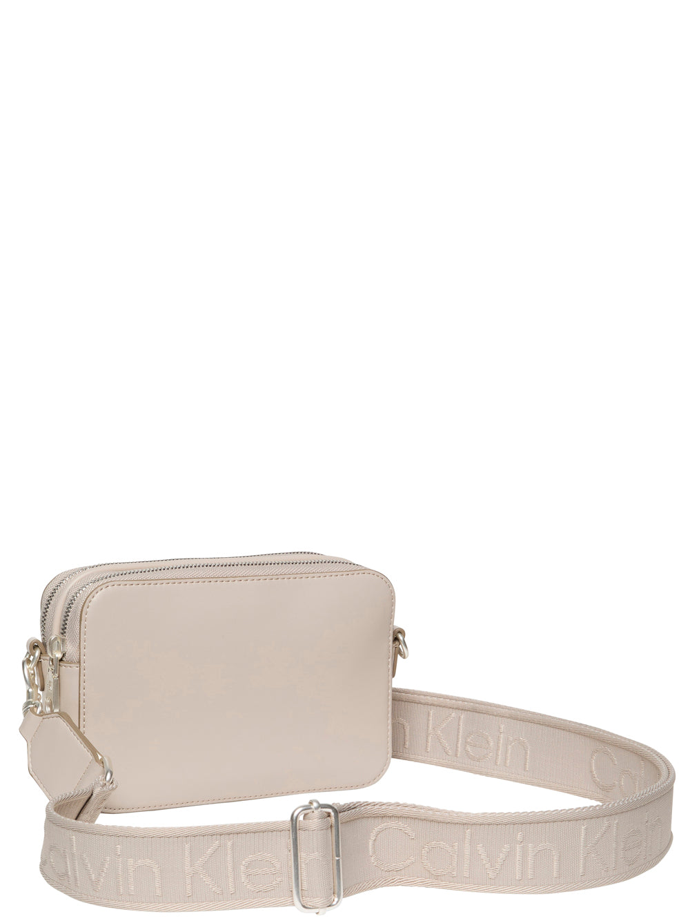 Calvin Klein Borsa a Spalla Donna Double Strap Camera Bag Beige
