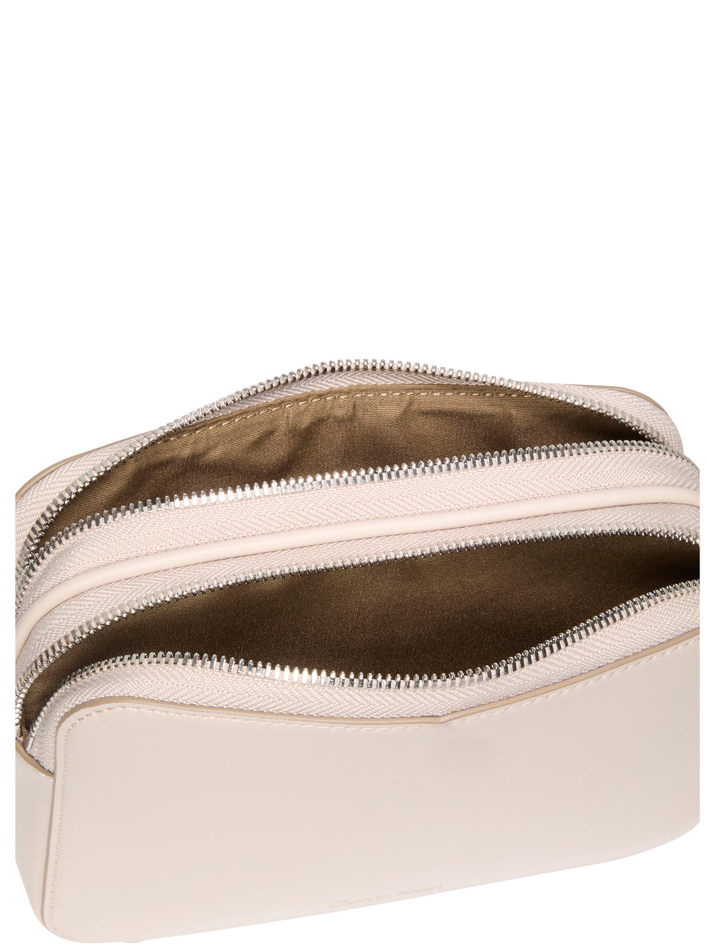 Calvin Klein Borsa a Spalla Donna Double Strap Camera Bag Beige