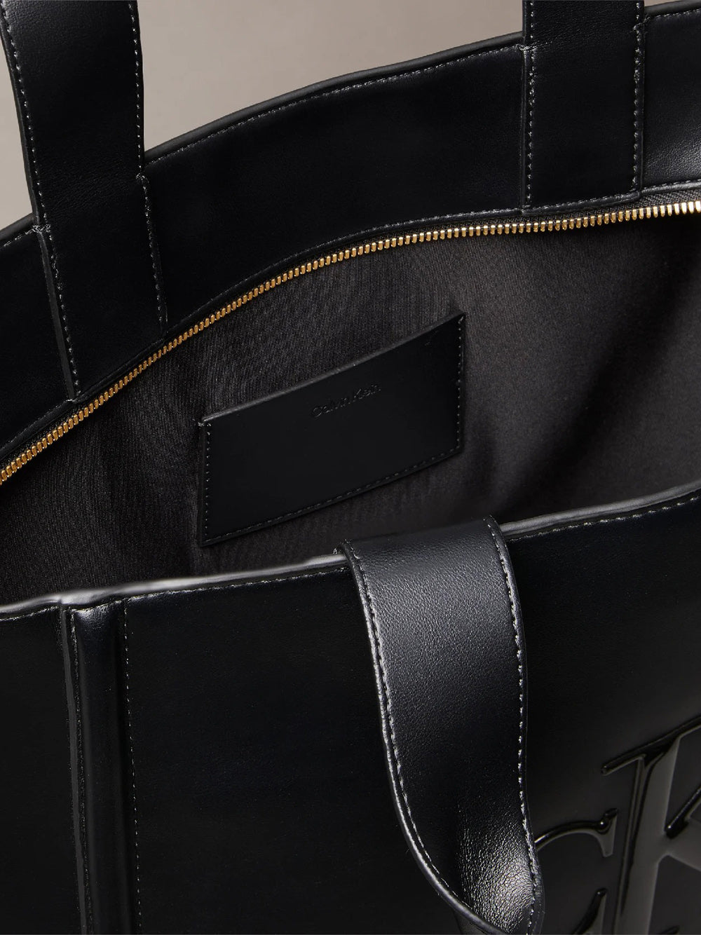 Calvin Klein Borsa a Mano Donna Bold Medium Tote Nero