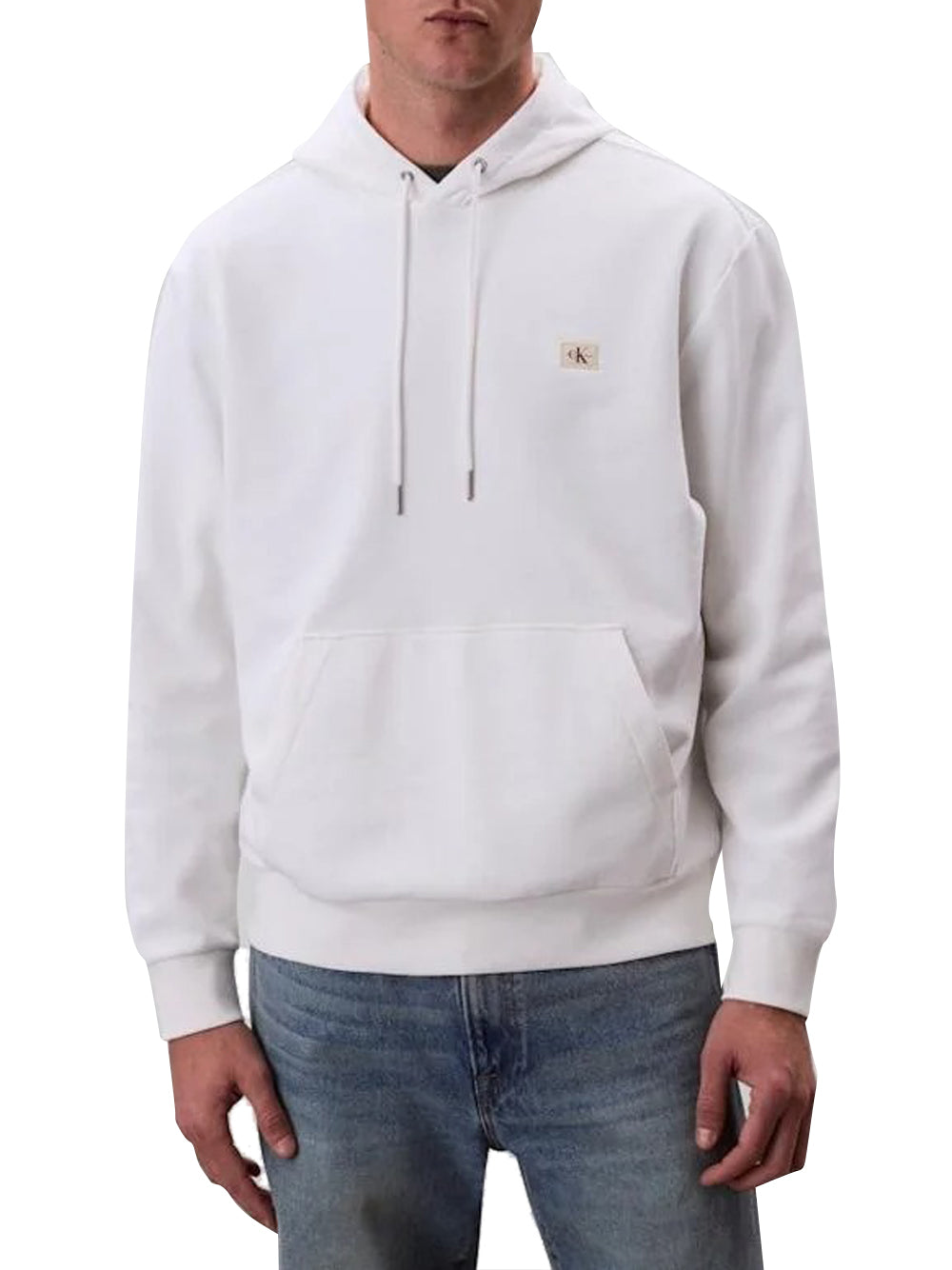 Calvin Klein Felpa Cappuccio Uomo LV04RC274G Bianco