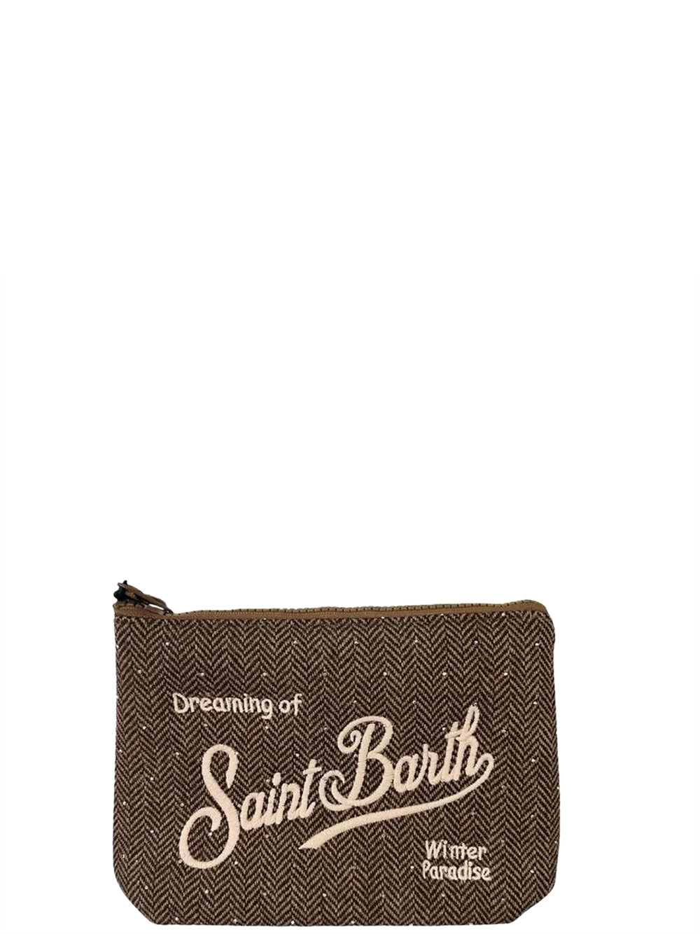 MC2 Saint Barth Borsa Pochette Unisex Aline Wool Marrone