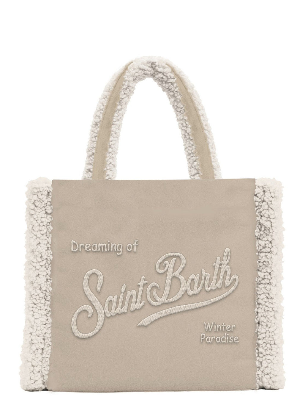 MC2 Saint Barth Borsa a Mano Donna Colette Shearling Beige