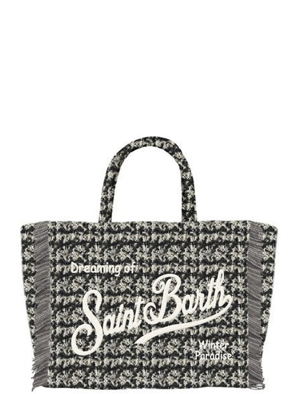 MC2 Saint Barth Borsa a Mano Donna Colette Tweed Nero