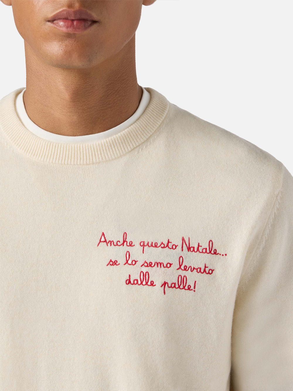 MC2 Saint Barth Maglia Uomo Bianco ottico