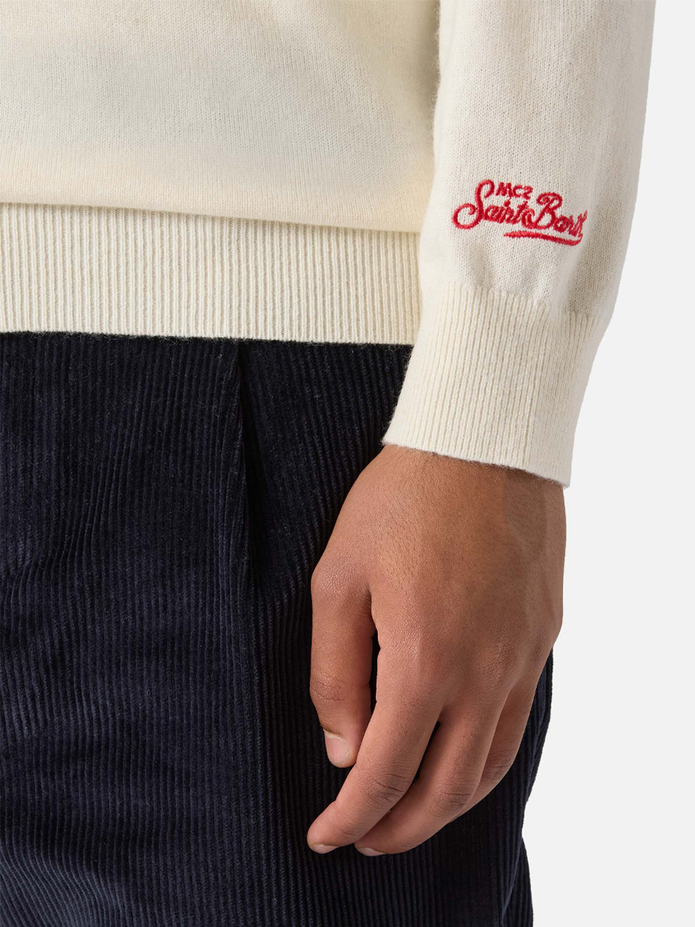 MC2 Saint Barth Maglia Uomo Bianco ottico