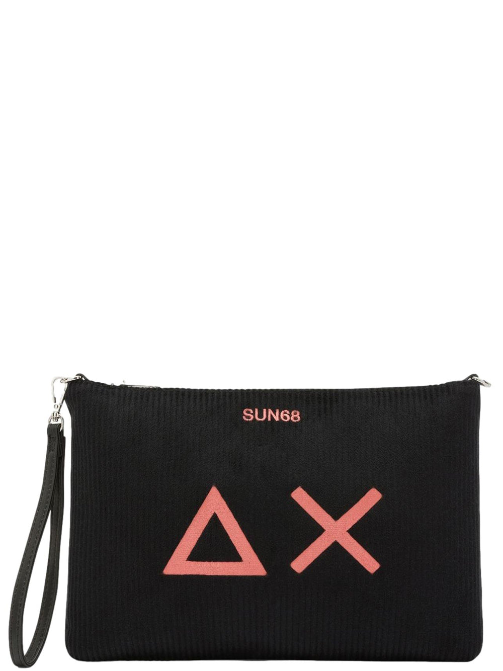 Sun68 Borsa Pochette Donna Corduroy Nero