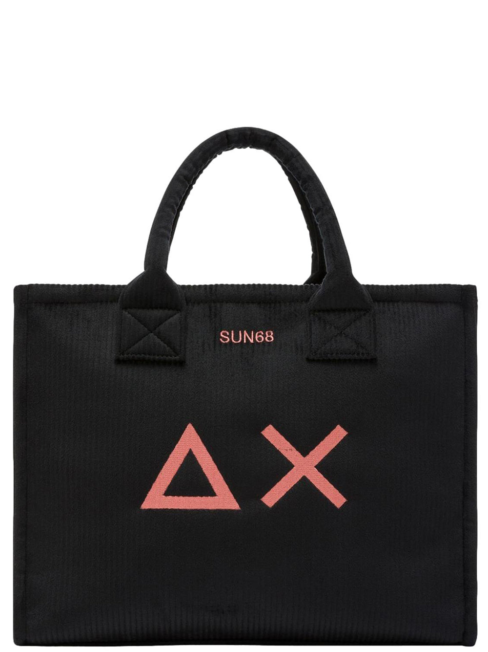 Sun68 Borsa a Mano Donna Cali Corduroy Nero