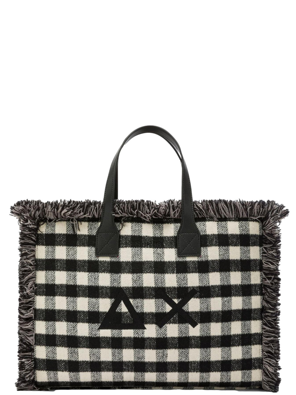 Sun68 Borsa a Mano Donna Cali Tartan Nero