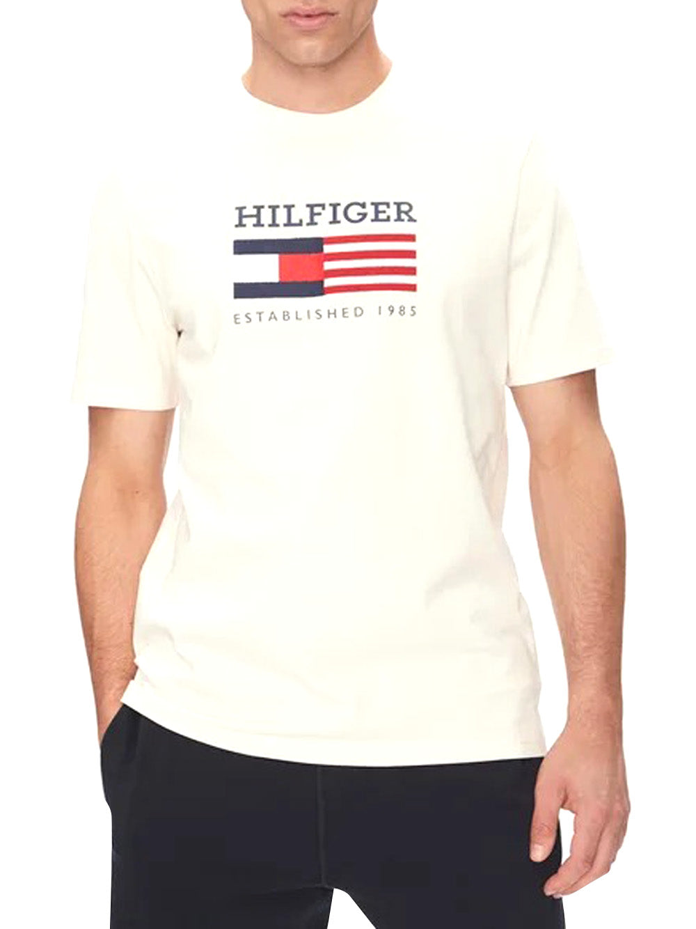 Tommy Hilfiger T-shirt Uomo MW0MW39843 Avorio