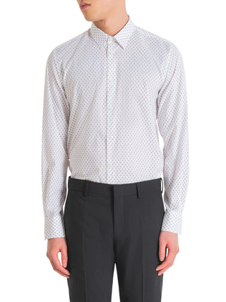 Camicia Casual Uomo Napoli Slim Fit Bianco