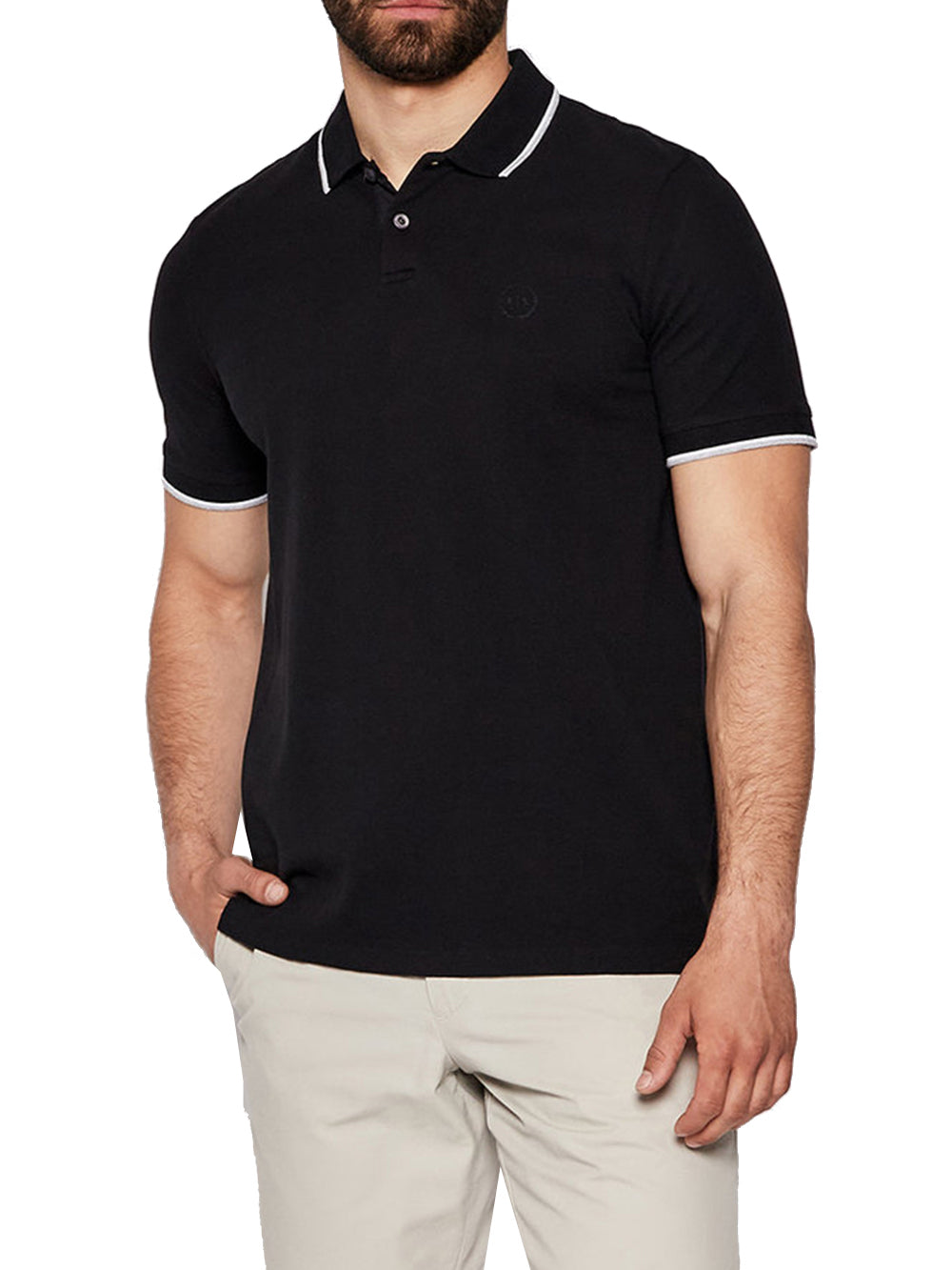 Polo Uomo 8NZF75 Nero
