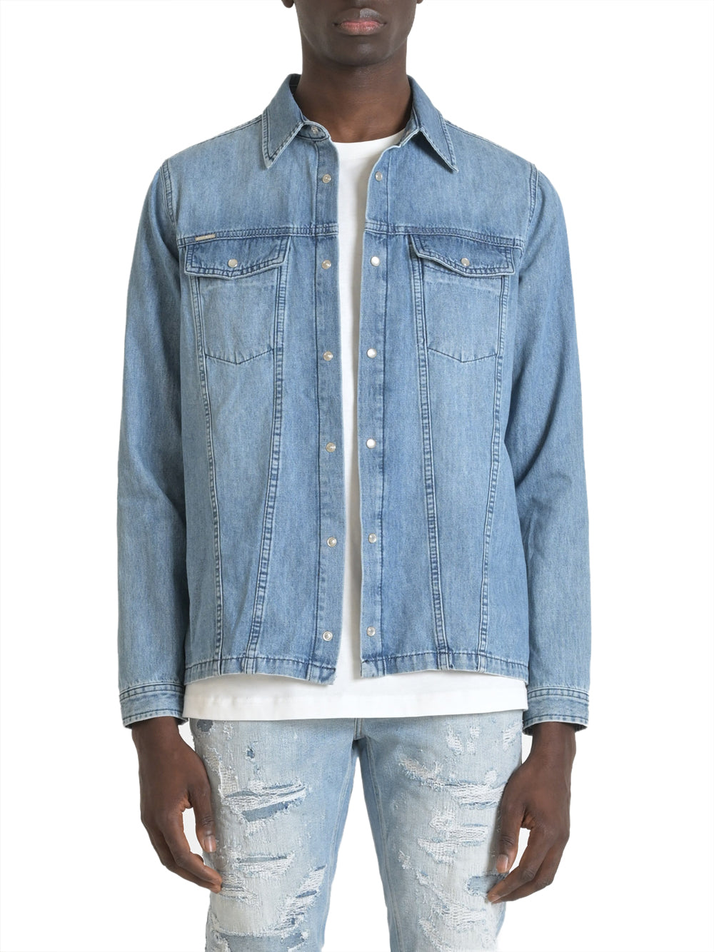 Giubbino in Denim Uomo MMSL00738-FA7001307010 Blu