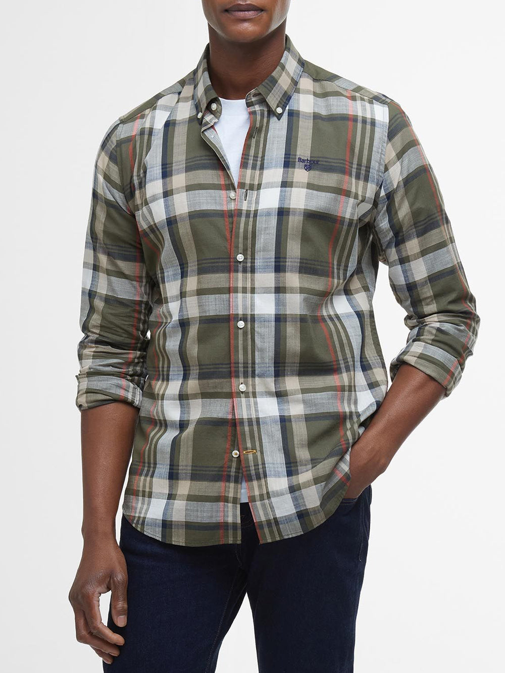 Barbour Camicia Uomo Kidd Tailored Verde