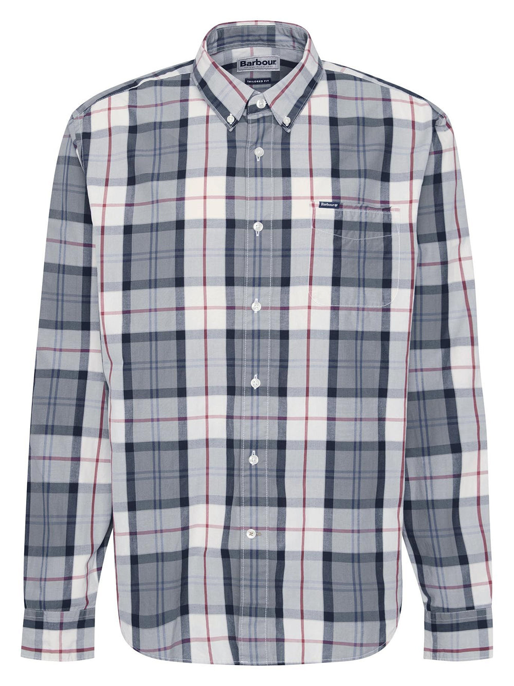 Barbour Camicia Uomo Laggon Tartan Blu