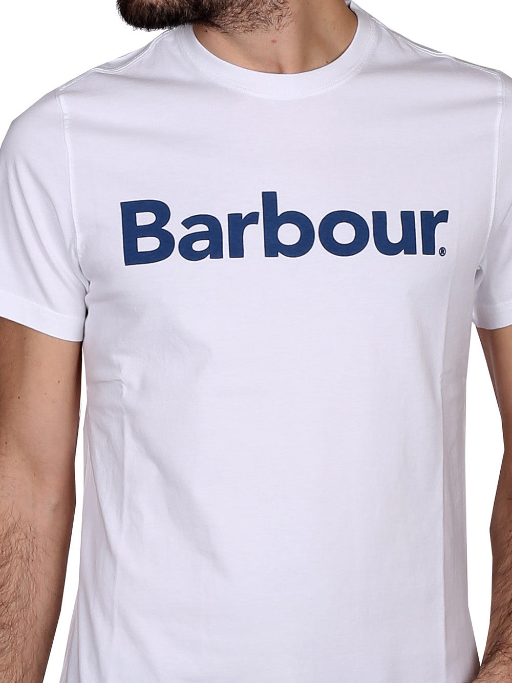 Barbour T-shirt Uomo Logo Bianco