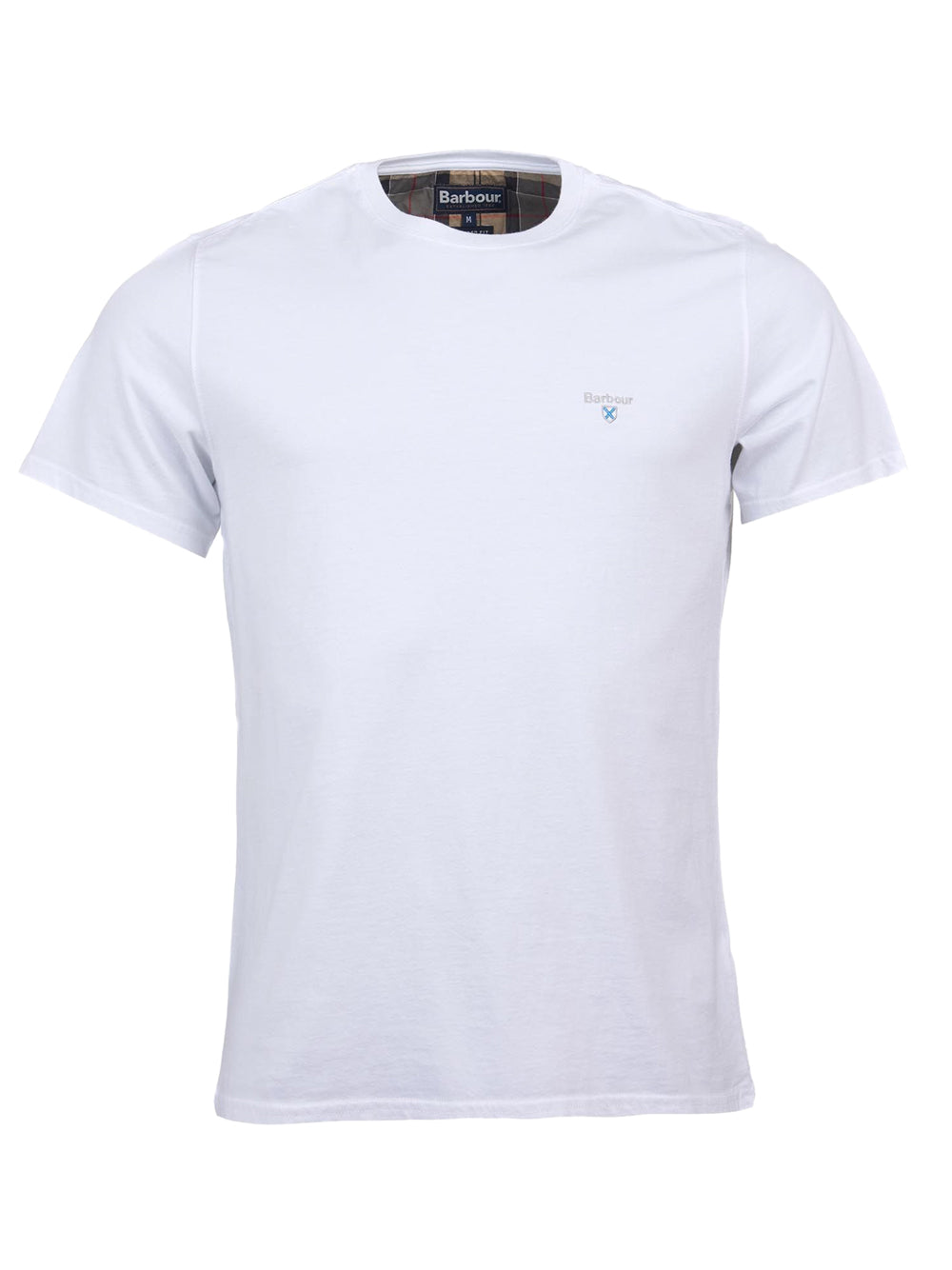 Barbour T-shirt Uomo Tartan Sports Bianco