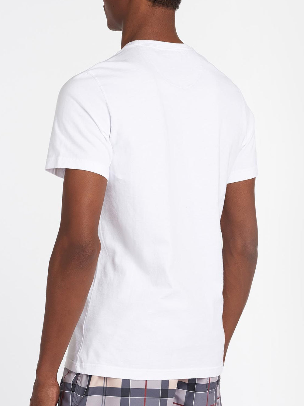 Barbour T-shirt Uomo Tartan Sports Bianco