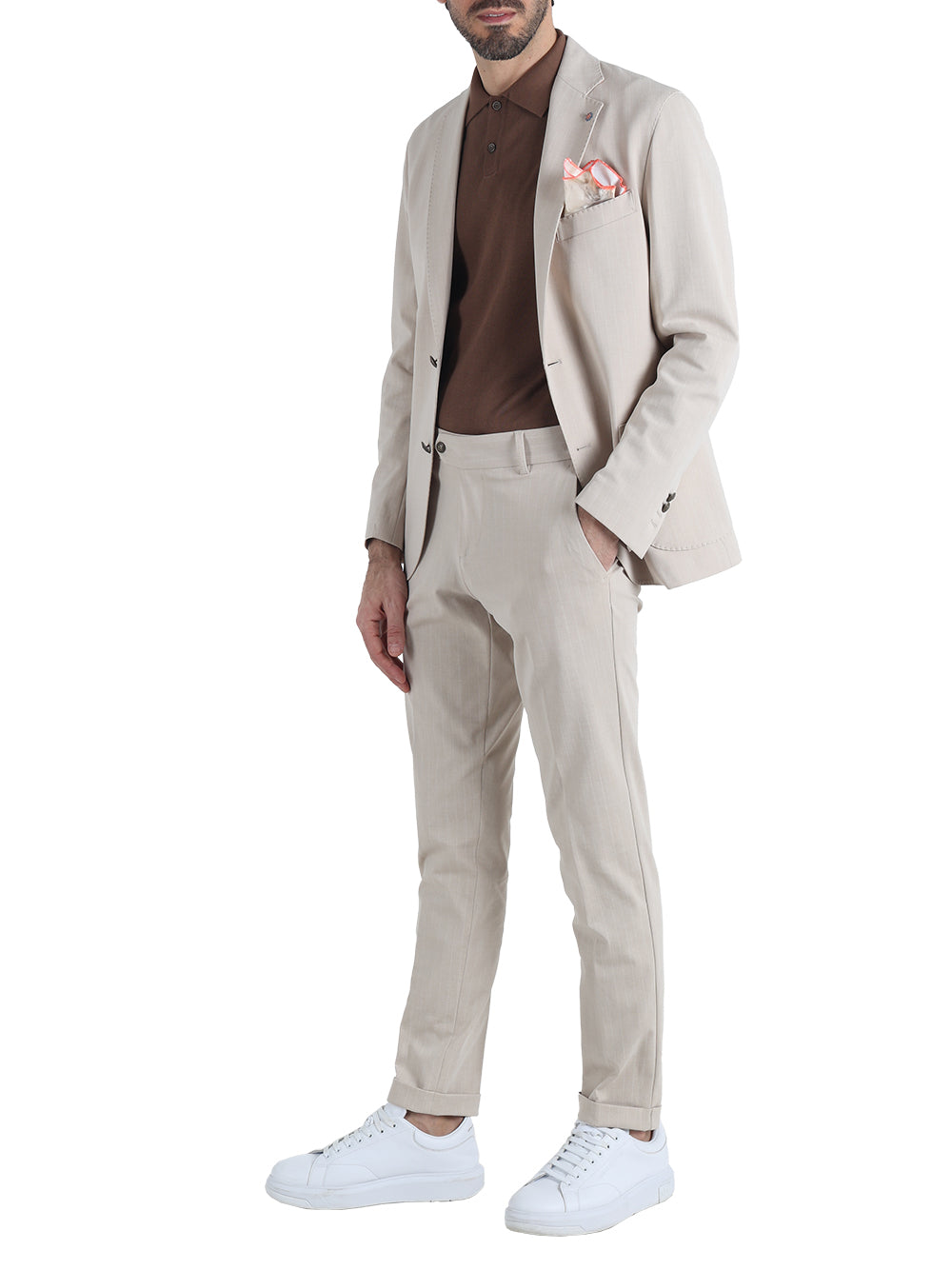 Abito Casual Uomo AMARANTO-ABS990 Beige