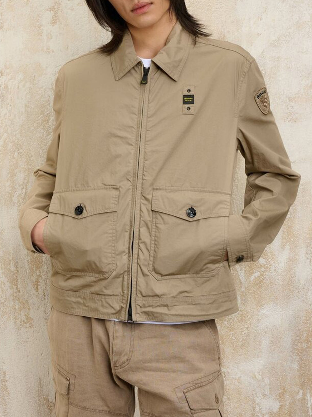 Blauer Giacca Leggera Uomo Federal Beige