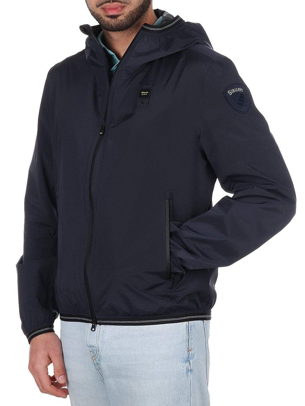 Blauer Giacca Leggera Uomo Farrin Blu