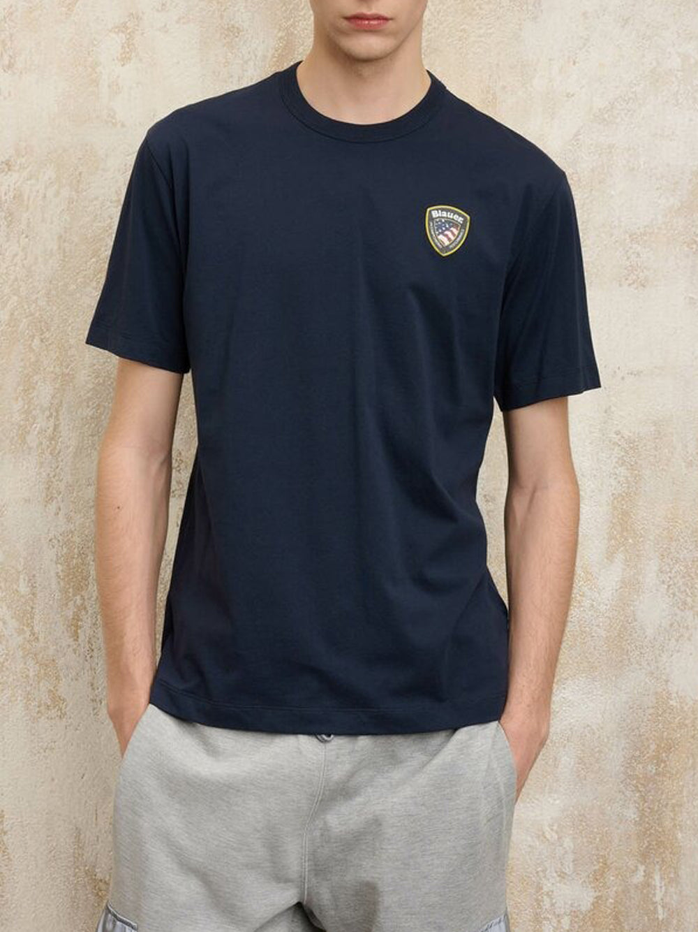 Blauer T-shirt Uomo 25SBLUH02194004547 Blu