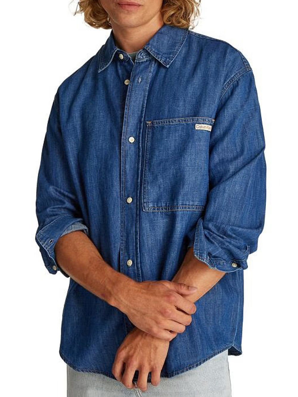 Calvin Klein Camicia Uomo J30J327509 Blu
