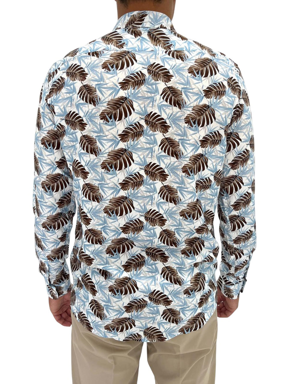 Camicia Casual Bianco / marrone